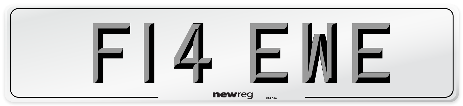 F14 EWE Number Plate from New Reg